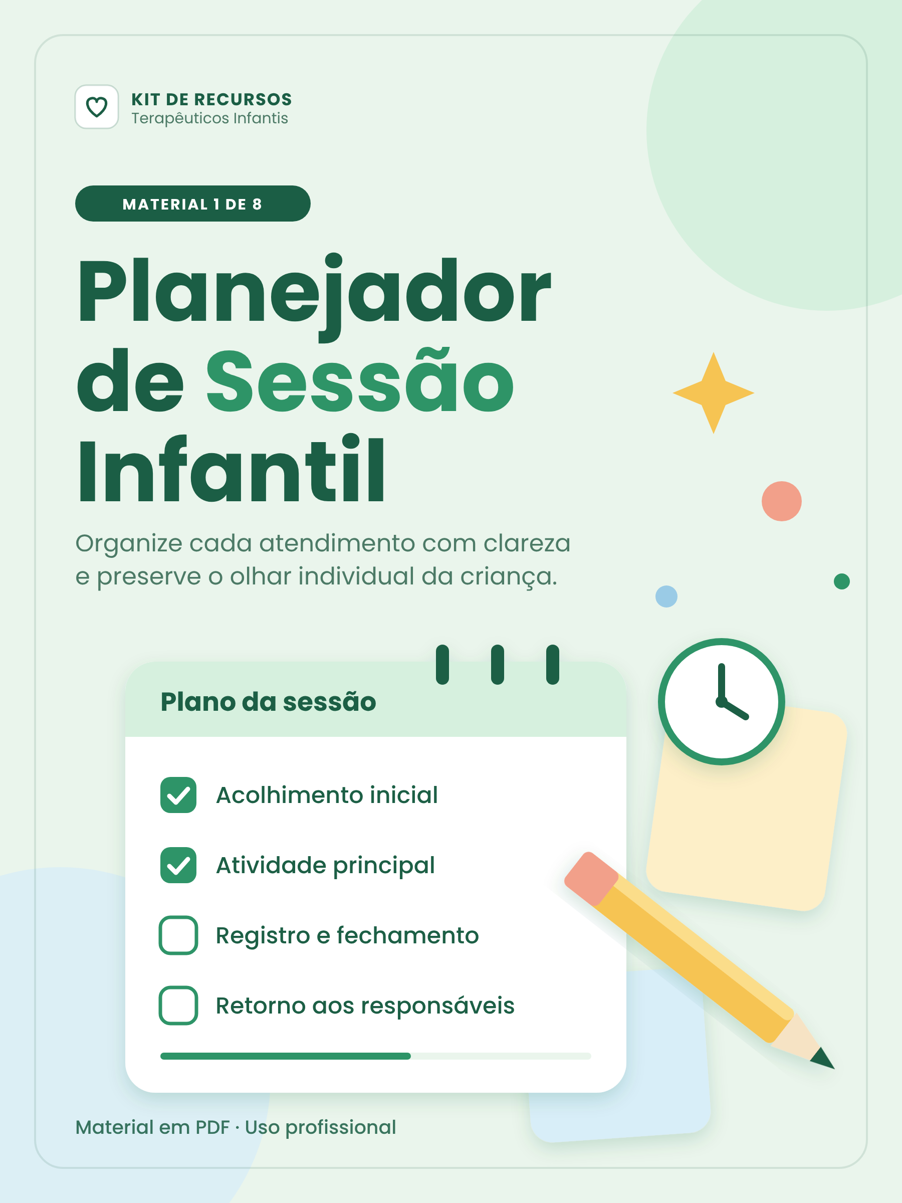 Capa do Planejador de Sessão Infantil